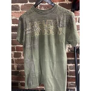 Vintage Harley Davidson camo T-Shirt- M 1999 Chattanooga, TN Thunder Creek Y2K